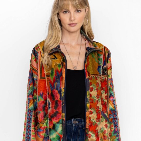 New Johnny Was Joan Zip Sherpa Jacket, reversible jacket. - Picture 5 of 13